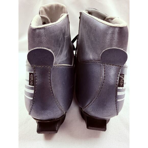 Vintage Heierling Cross Country Ski Boots Leather Black Nordic XC Euro Retro main image 9